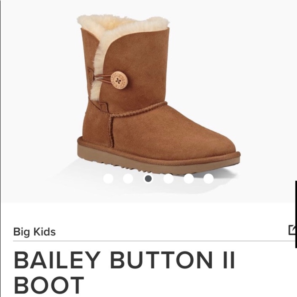 Ugg Bailey Button II Kids boots - chestnut